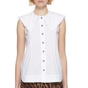 Ganni poplin blouse